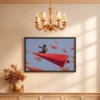 Skybound Momentum – Paper Airplane Wall Art, Framed Canvas for Modern Interiors