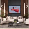 Skybound Momentum – Paper Airplane Wall Art, Framed Print for Modern Interiors