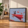 Skybound Momentum – Paper Airplane Wall Art, Framed Canvas for Modern Interiors