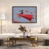 Skybound Momentum – Paper Airplane Wall Art, Framed Canvas for Modern Interiors