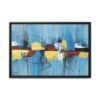 Azure Chromatic | Blue Abstract Wall Art Framed Canvas for Modern Interiors