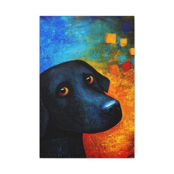 Black Bear Canvas Wall Art – Colorful Wildlife Portrait for Modern Home Decor