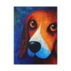 Colorful Dog Canvas Wall Art – Vibrant Basset Hound Portrait for Modern Interiors