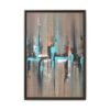 Tidal Mosaic Textured Abstract Framed Canvas Wall Art, Premium Matte Modern Decor