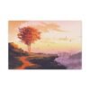 Emberfall Autumn Sunset Landscape Wall Art – Premium Matte Canvas for Modern Interiors