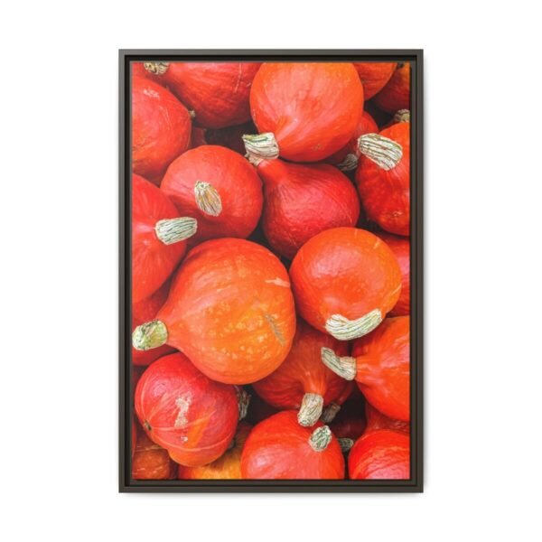 Autumn Gourd Abundance – Pumpkin Harvest Wall Art, Premium Matte Framed Canvas
