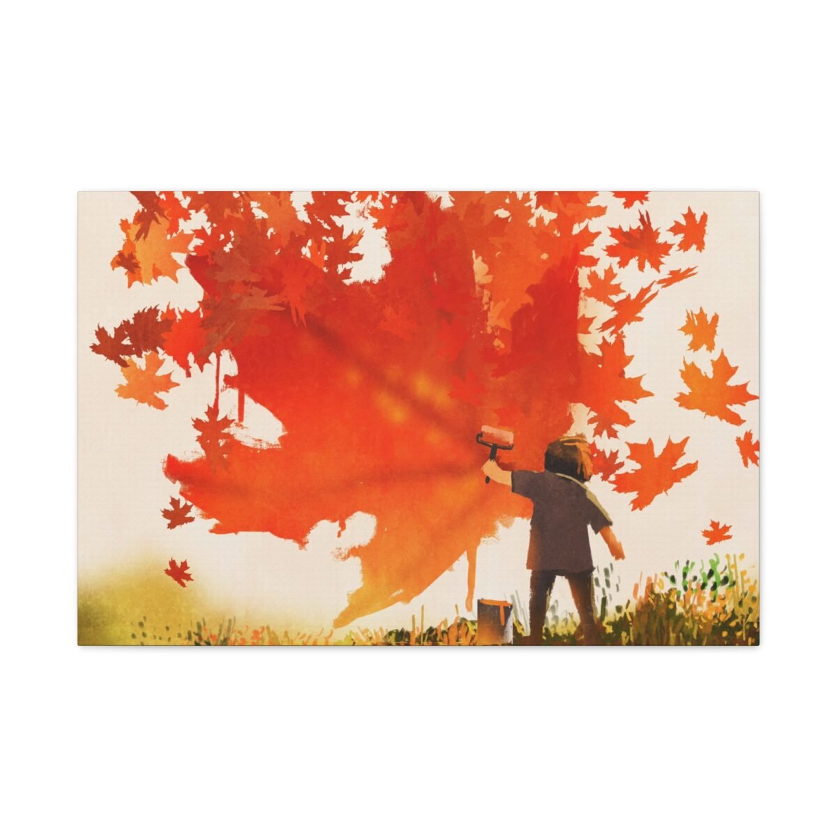 Emberleaf Autumn Painter Wall Art – Premium Matte Canvas for Vibrant Fall Decor