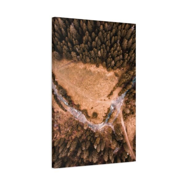 Autumn Forest Heartland Aerial Forest Wall Art, Premium Matte Canvas Nature Decor