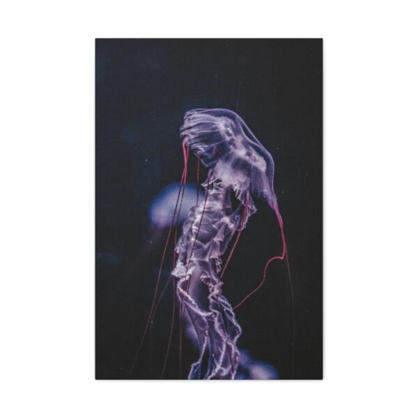 Purple Jellyfish Canvas Wall Art for Modern Coastal Ocean-Inspired Home Décor
