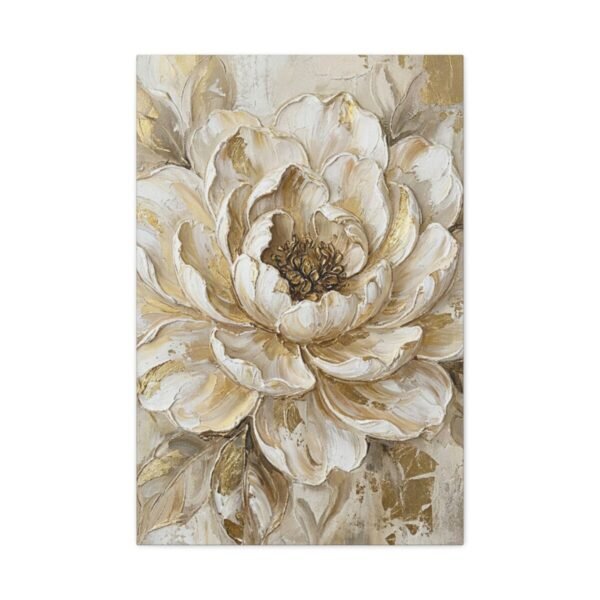12283753281747851008_2048.jpeg Neutral Floral Canvas Wall Art – Beige & Gold Luxury Botanical Matte Canvas Print