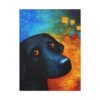 Black Bear Canvas Wall Art – Colorful Wildlife Portrait for Modern Home Decor