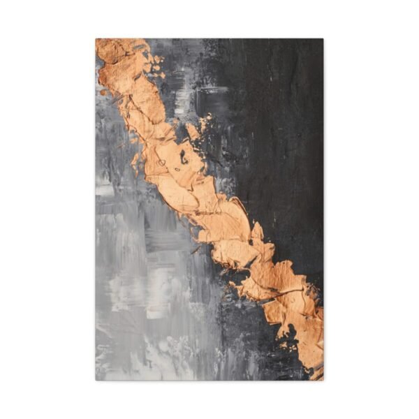 Copper Horizons – Abstract Americas Map Wall Art, Premium Matte Stretched Canvas Decor