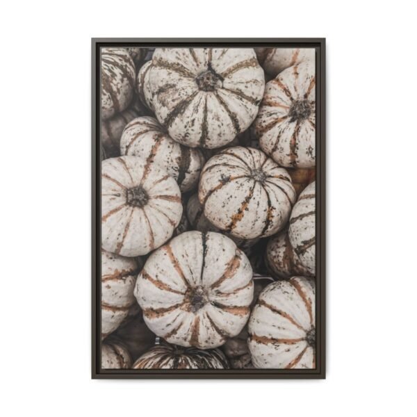 Harvest Whisper – Neutral Pumpkin Wall Art, Premium Matte Framed Canvas Decor