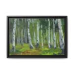 Whispering Birch Forest Wall Art – Nature-Inspired Framed Canvas for Modern Interiors