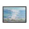 Cerulean Quietude – Ocean Landscape Wall Art Framed Canvas, Coastal Decor