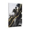 Obsidian Gold Flow – Black Gold Abstract Wall Art, Premium Matte Canvas Decoror