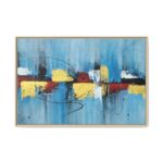 Azure Chromatic | Blue Abstract Wall Art Framed Canvas for Modern Interiors