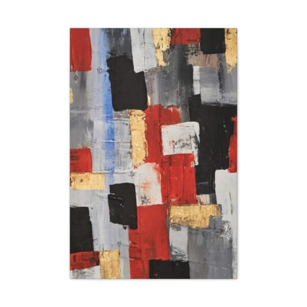14278102078464861419_2048.jpeg Crimson Urban Mosaic Abstract Wall Art, Premium Matte Canvas, Modern Geometric Decor