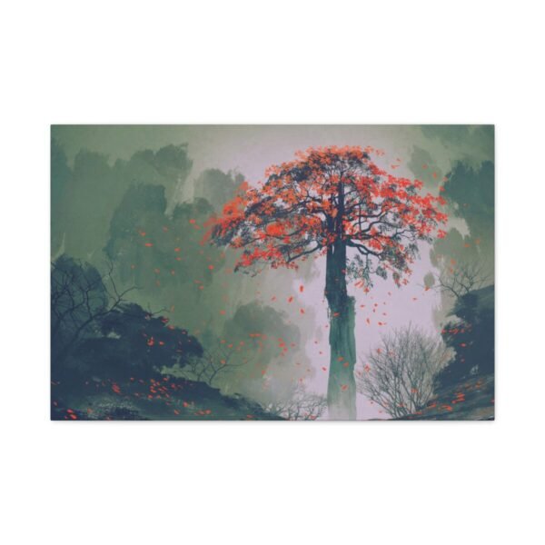 Autumn Ember Tree – Autumn Tree Wall Art, Premium Matte Canvas for Modern Nature Decor