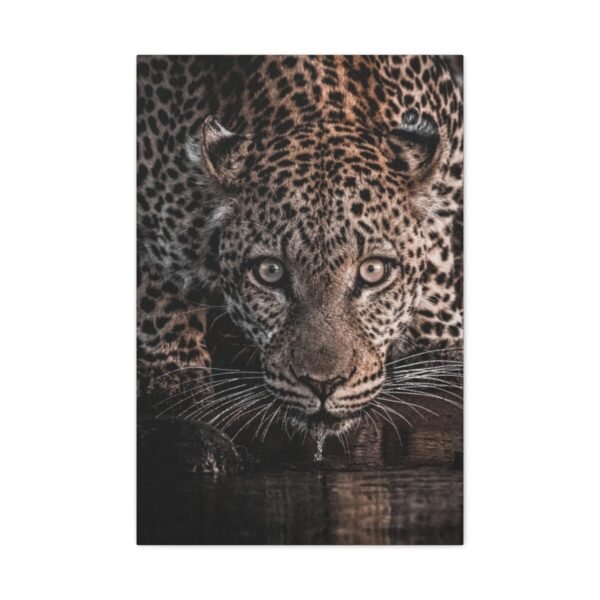 Leopard Canvas Wall Art – Majestic Wildlife Animal Portrait Matte Canvas Print