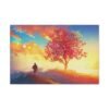 Sunset Wanderer Canvas Wall Art – Premium Matte Landscape, Vibrant Scenic Decor