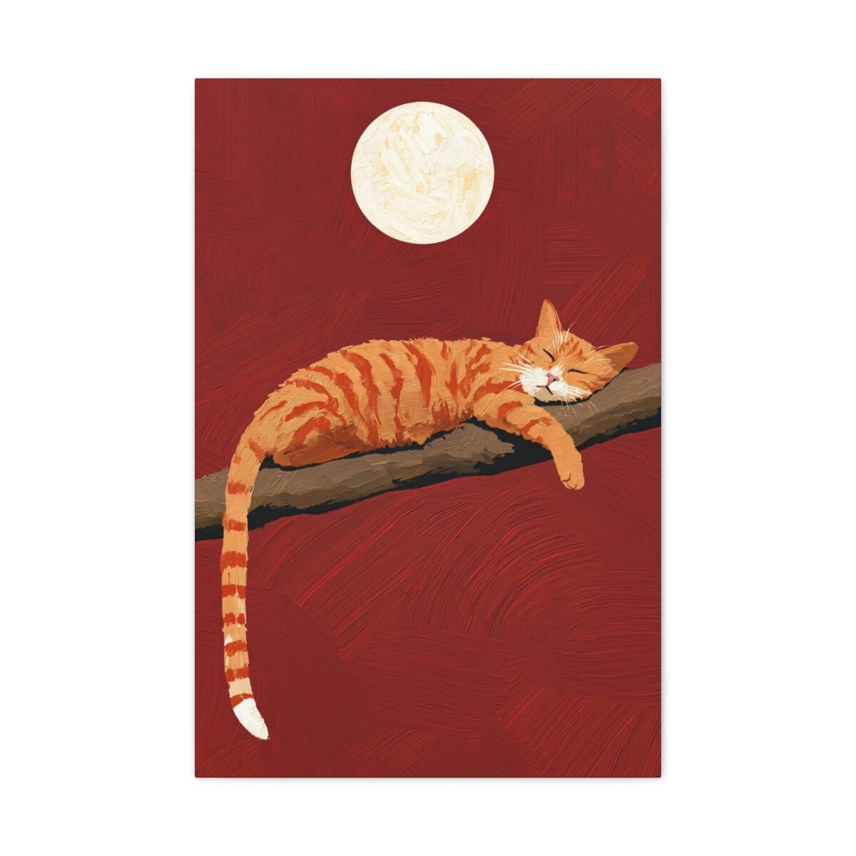 15834711188030801084_2048.jpeg Sleeping Orange Cat Wall Art, Premium Matte Canvas for Cozy Modern Decor