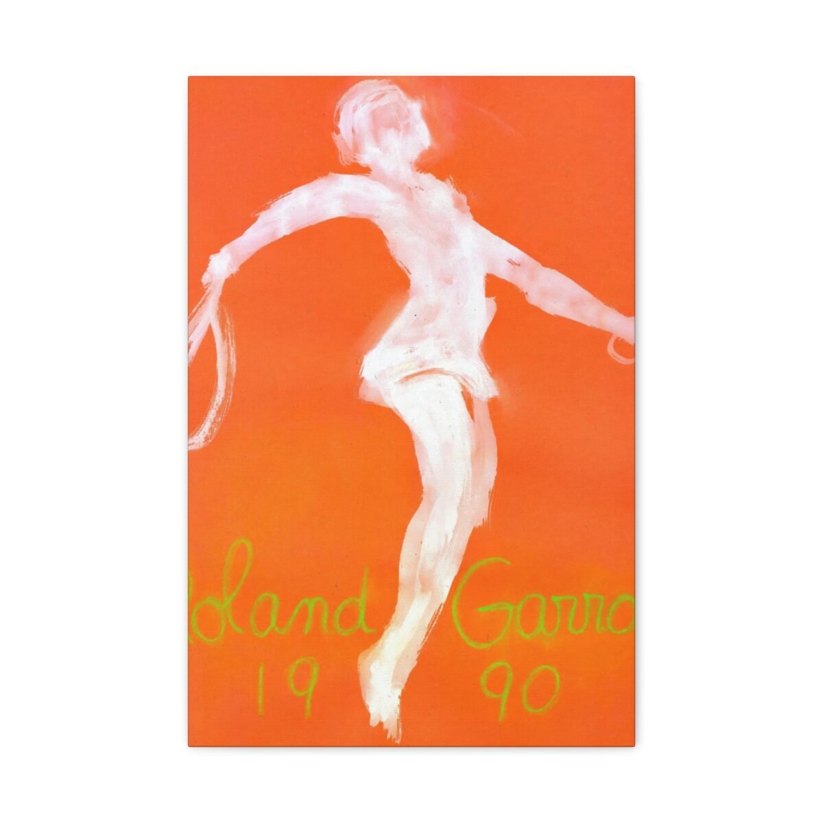 Roland Garros 1990 Tennis Art Canvas - Abstract Figure Canvas Wall Art