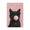 Black Cat Sunglasses Wall Art – Premium Matte Canvas for Playful Modern Interiors