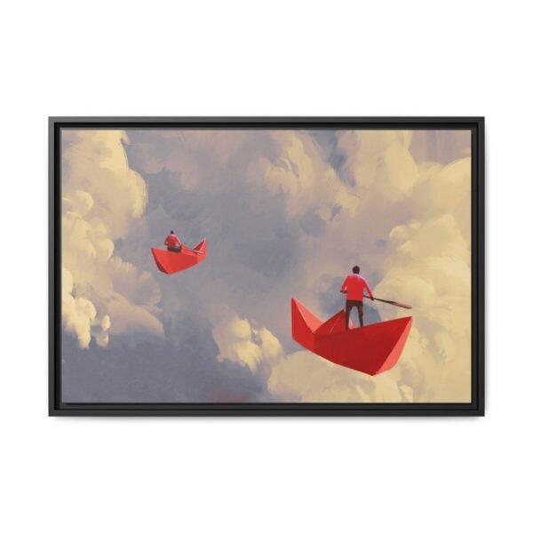 1658376684592655129_2048.jpeg Crimson Paper Boat Wall Art – Dreamy Surreal Sky Premium Matte Framed Canvas