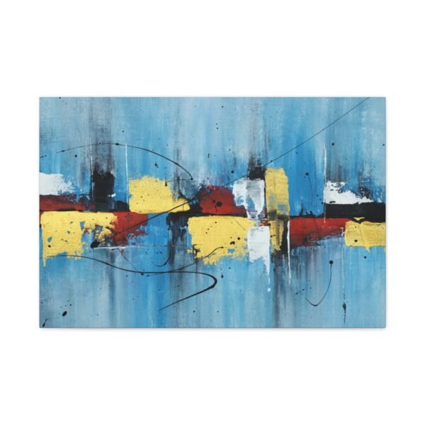 Azure Chromatic | Blue Abstract Wall Art Canvas for Modern Contemporary Interiors