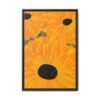 Golden Sunburst Sunflower Wall Art, Premium Matte Framed Canvas for Modern Decor