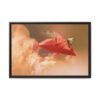 Crimson Origami Fish Wall Art – Premium Matte Framed Canvas for Modern Decor