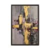 Golden Fracture Abstract Wall Art, Premium Matte Framed Canvas, Modern Luxury Decor