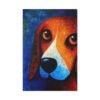 Colorful Dog Canvas Wall Art – Vibrant Basset Hound Portrait for Modern Interiors
