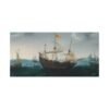 Vintage Maritime Ship Wall Art – Premium Matte Canvas Coastal Nautical Decor