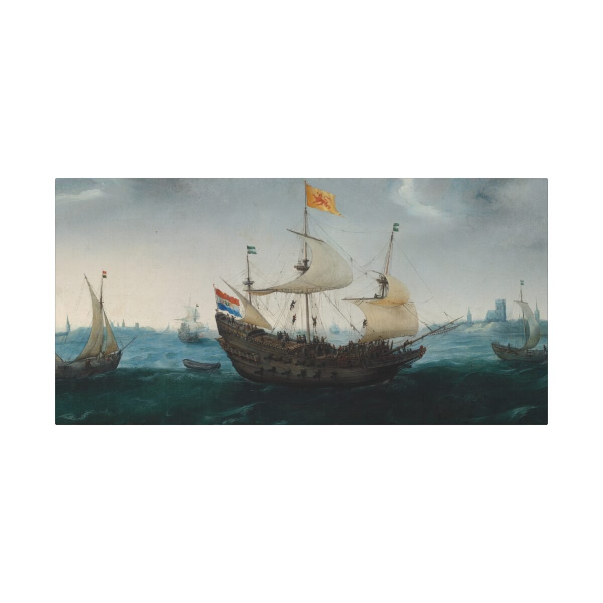 Vintage Maritime Ship Wall Art – Premium Matte Canvas Coastal Nautical Decor