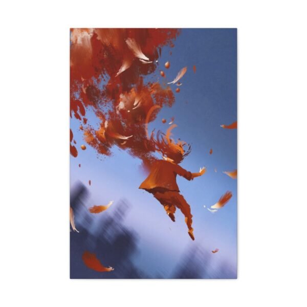 264929417743698502_2048.jpeg Crimson Flight Abstract Woman Wall Art, Premium Matte Canvas, Contemporary Decor