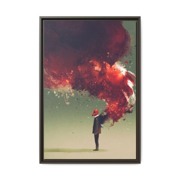3160253485216684549_2048.jpeg Crimson Echoes Surreal Wall Art – Premium Matte Framed Canvas, Red Figure Decor