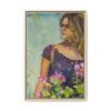 Garden Muse Floral Woman Wall Art, Premium Matte Framed Canvas, Botanical Portrait
