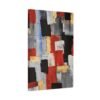 Crimson Urban Mosaic Abstract Wall Art, Premium Matte Canvas, Modern Geometric Decor