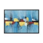 Azure Chromatic | Blue Abstract Wall Art Framed Canvas for Modern Interiors