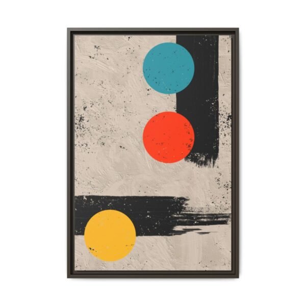 Chromatic Orbit – Colorful Geometric Abstract Wall Art, Premium Matte Framed Canvas