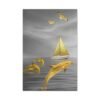 4552674333475020929_2048.jpeg Golden Dolphin Ocean Wall Art, Premium Matte Canvas, Coastal Nautical Decor