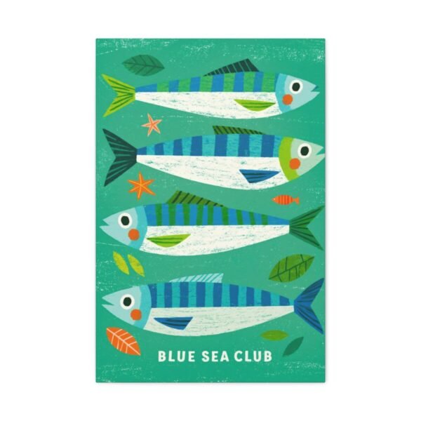 4761341448112887904_2048.jpeg Blue Sea Fish Wall Art, Premium Matte Stretched Canvas, Coastal Decor