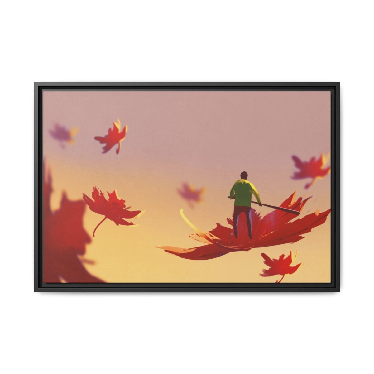Autumn Leaf Dreamscape – Autumn Leaves Wall Art, Premium Matte Framed Canvas Decor