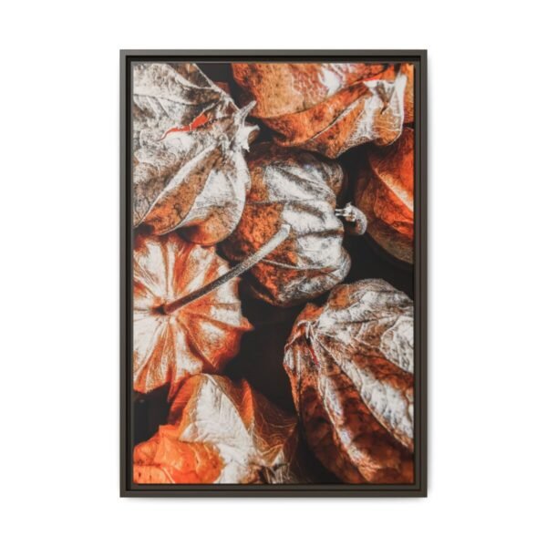 Autumn Ember Botanical Wall Art – Premium Matte Framed Canvas for Modern Decor