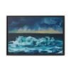 Tempest Horizon — Ocean Storm Framed Canvas Wall Art, Dramatic Coastal Decor