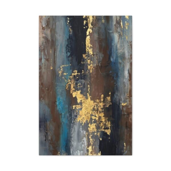 5453614057430000373_2048.jpeg Midnight Gilded Tides – Textured Blue Gold Abstract Wall Art, Premium Matte Canvas