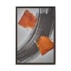 Ember Arc Orange and Black Abstract Wall Art – Premium Matte Framed Canvas