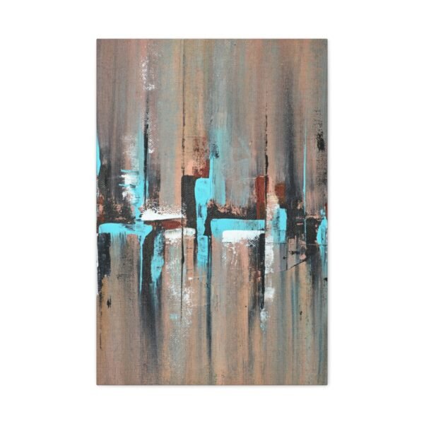 Tidal Mosaic Textured Abstract Canvas Wall Art, Premium Matte Modern Decor